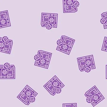 Pc cleaning repair computer glyph seamless pattern イラスト素材