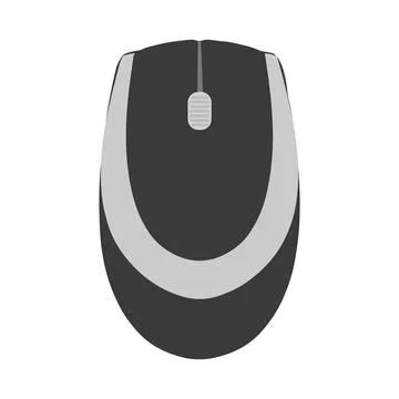 PC computer mouse vector illustration technology with button equipment device Stock Illustration
