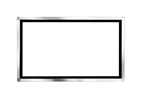 PC computer showing blank screen isolated on white background.  Isolated wh.. Stock Photos