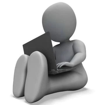 Pc computer shows browsing web online Stock Illustration