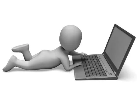 Pc computer shows surfing web online 库存插图