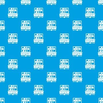 Pc data repair pattern vector seamless blue 스톡 일러스트