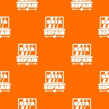 Pc data repair pattern vector orange Stock Illustration