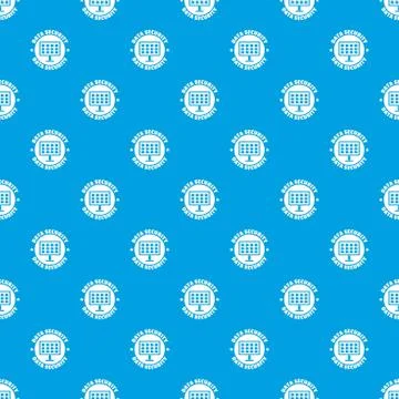 Pc data security pattern seamless blue Illustrazione stock