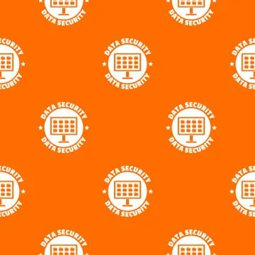 Pc data security pattern vector orange Stock Illustration