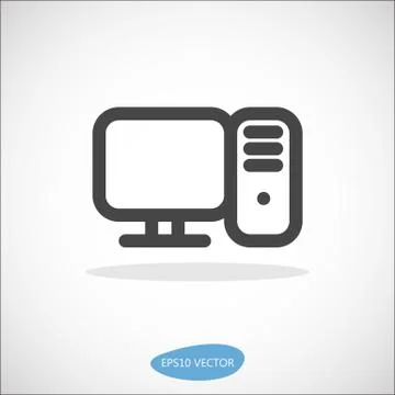 PC Desktop Computer Icon Stock Illustration