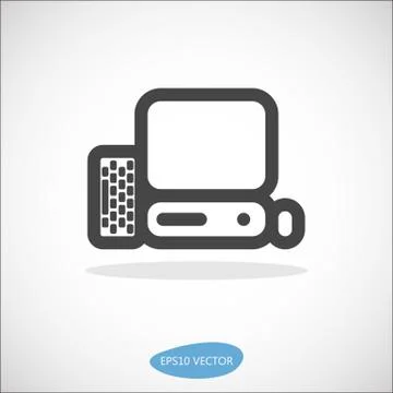 PC Desktop Computer Icon Stock Illustration