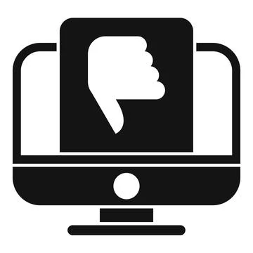 Pc dislike icon simple vector. Social media イラスト素材
