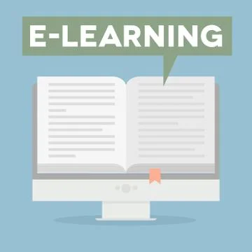 Pc e-learning Stock Illustration