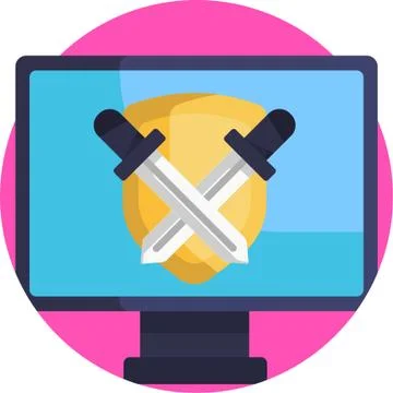 PC Fighting Game icon Illustrazione stock