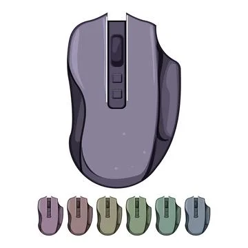 Pc game mouse cartoon vector graphic Stock Illustration