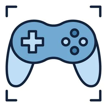 PC Gamepad vector Wireless Game Controller colored icon or symbol 스톡 일러스트