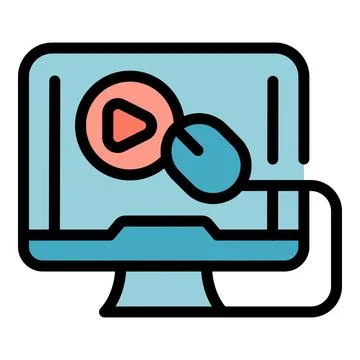 Pc gameplay icon vector flat Illustrazione stock