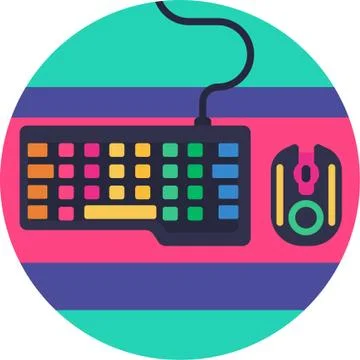 PC Gaming Keyboard icon Stock Illustration