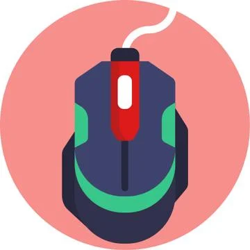 PC Gaming mouse icon Stock Illustration