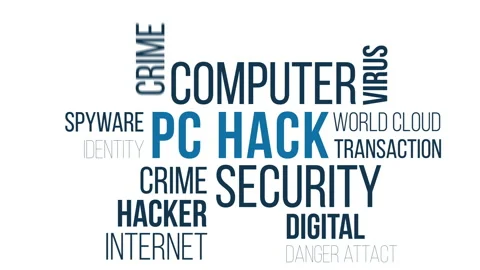 Pc hack Kinetic Typography animation Stock Footage 178754404