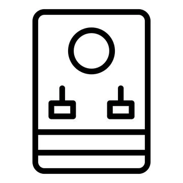 Pc hdd icon outline vector. Data memory Stock Illustration