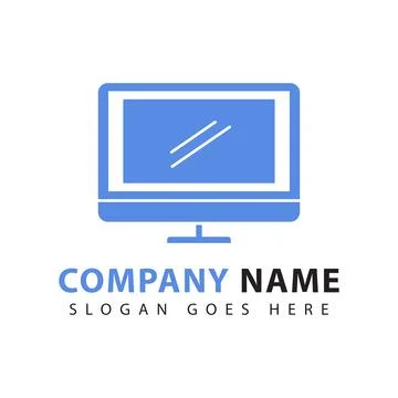 PC icon logo Stock Illustration