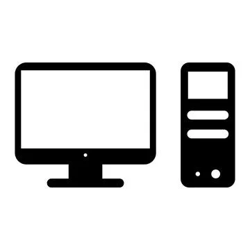 Pc icon vector template illustration design Stock Illustration