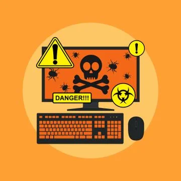 Pc infection Stock Illustration
