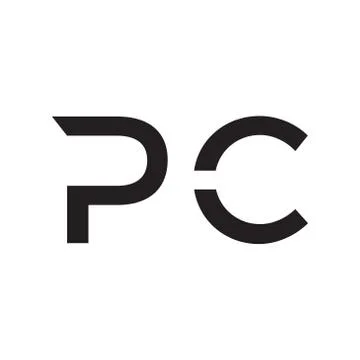 Pc initial letter vector logo icon Stock-Illustration