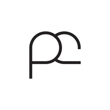 Pc initial letter vector logo icon Stock Illustration