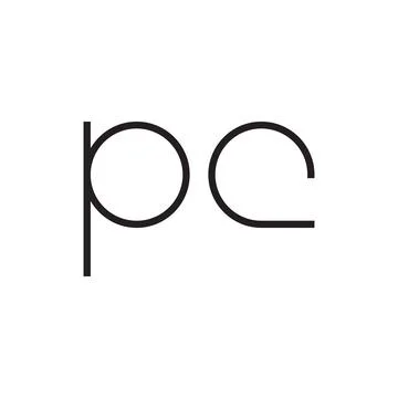 Pc initial letter vector logo icon Stock-Illustration