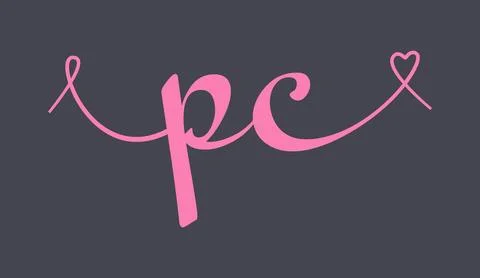 PC initial wedding monogram calligraphy vector illustration. Hand drawn let.. Ilustração Stock
