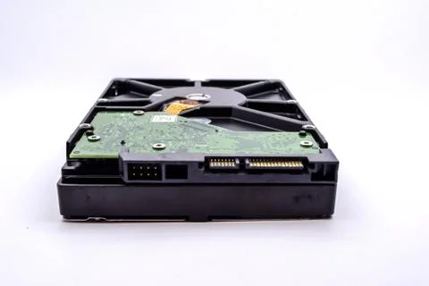 PC Internal Hard disk 3.5 isolated on white background. SATA hard disk drive. Stock Photos