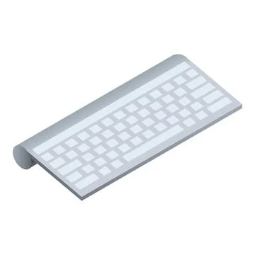 Pc keyboard icon, isometric style Stockillustratie