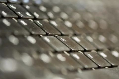 Pc keyboard letters in selective focus Foto stock