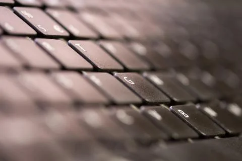 Pc keyboard letters in selective focus Stock Photos