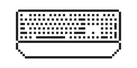 PC Keyboard pixel art style Vector illustration Stock Illustration