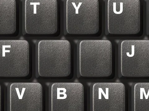 PC keyboard with two empty keys Computer keyboard with two empty keys, cli... Foto stock