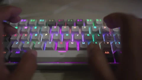 PC keyboard typing footage by hand Stock Footage 290945289