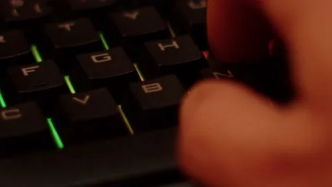 PC Keyboard Typing Typography Extra Close Up 3 Vídeo Stock 231072916