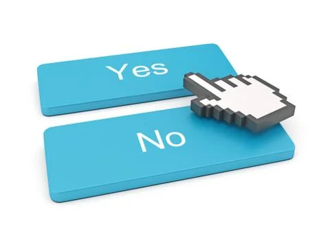PC keyboard with Yes and No keys Stock Illustration