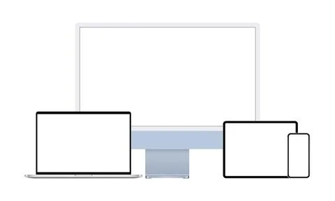 PC, Laptop, Tablet Computer, Mobile Phone Stock Illustration