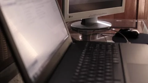 PC laterale in a soft focus,natural light,Stating camera Stock Footage 61964260