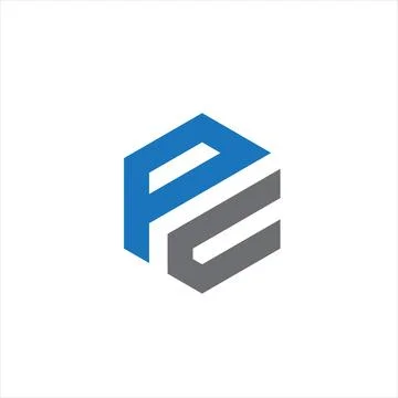 PC Letter monogram Initial Logo Design Template Vector Illustration. PC ele.. Stock Illustration