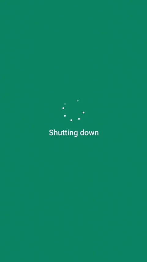PC message shutting down vertical Stock-Footage 345614392