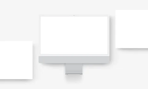 PC Mockup with Blank Web Pages Stock Illustration
