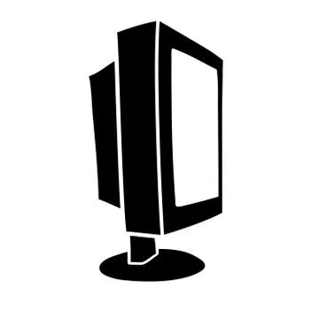 Pc monito silhouette Stock-Illustration