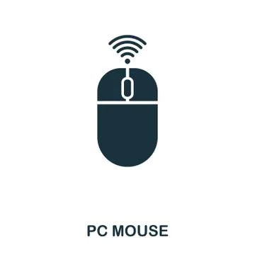 Pc Mouse icon. Line style icon design. UI. Illustration of pc mouse icon Stock Illustration