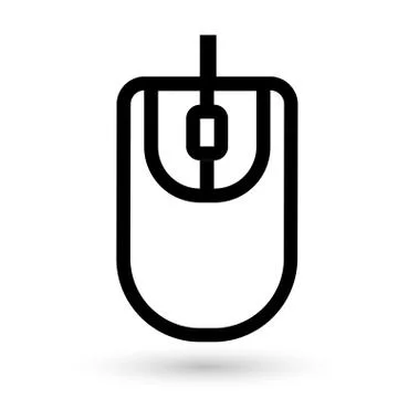 PC mouse linear icon Illustrazione stock