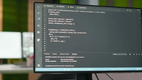 PC on office desk used to implement algorithms enabling deep learning Stock Footage 313015590