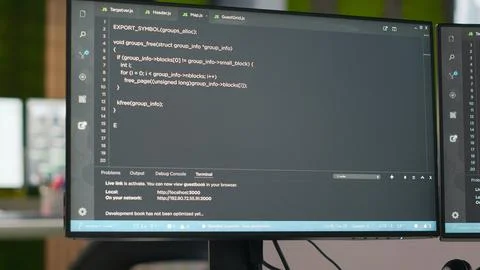 PC on office desk used to implement algorithms enabling deep learning Stock Photos