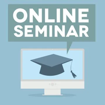 Pc online seminar Stock Illustration