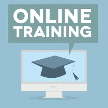 Pc online training Stock Illustration