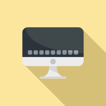 Pc operating system icon, flat style Stock Illustration